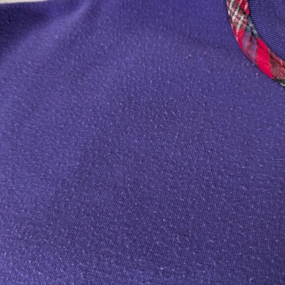 Vintage Pooh Piglet Music Nightgown Womens Size Large Purple Plaid Sleepwear - Picture 3 of 10